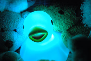 canard lumineux bleu