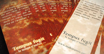 les marques pages Tempus Fugit
