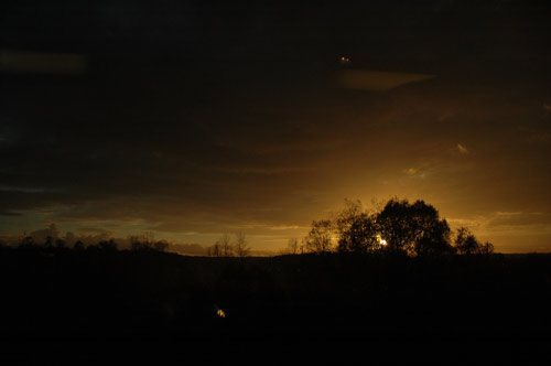 Obscur Couche de Soleil